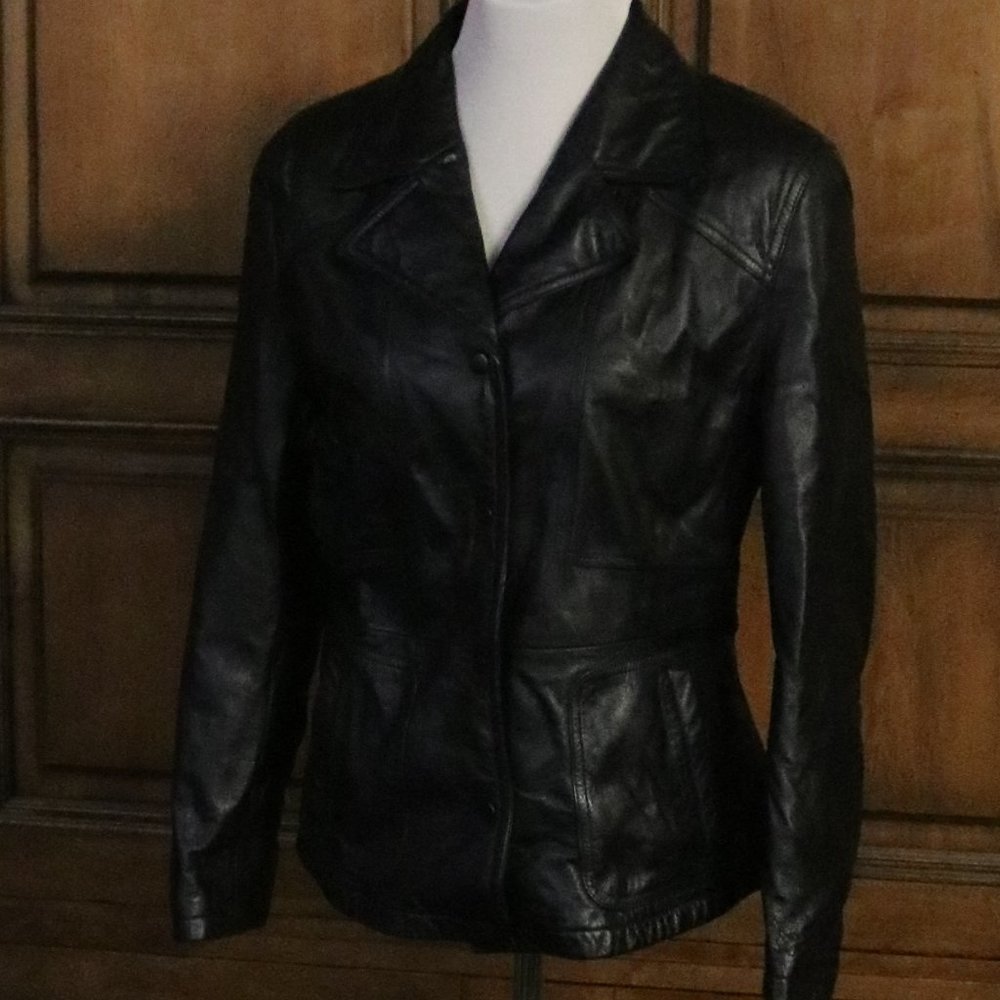 Wilson Women's Black Leather Jacket #533